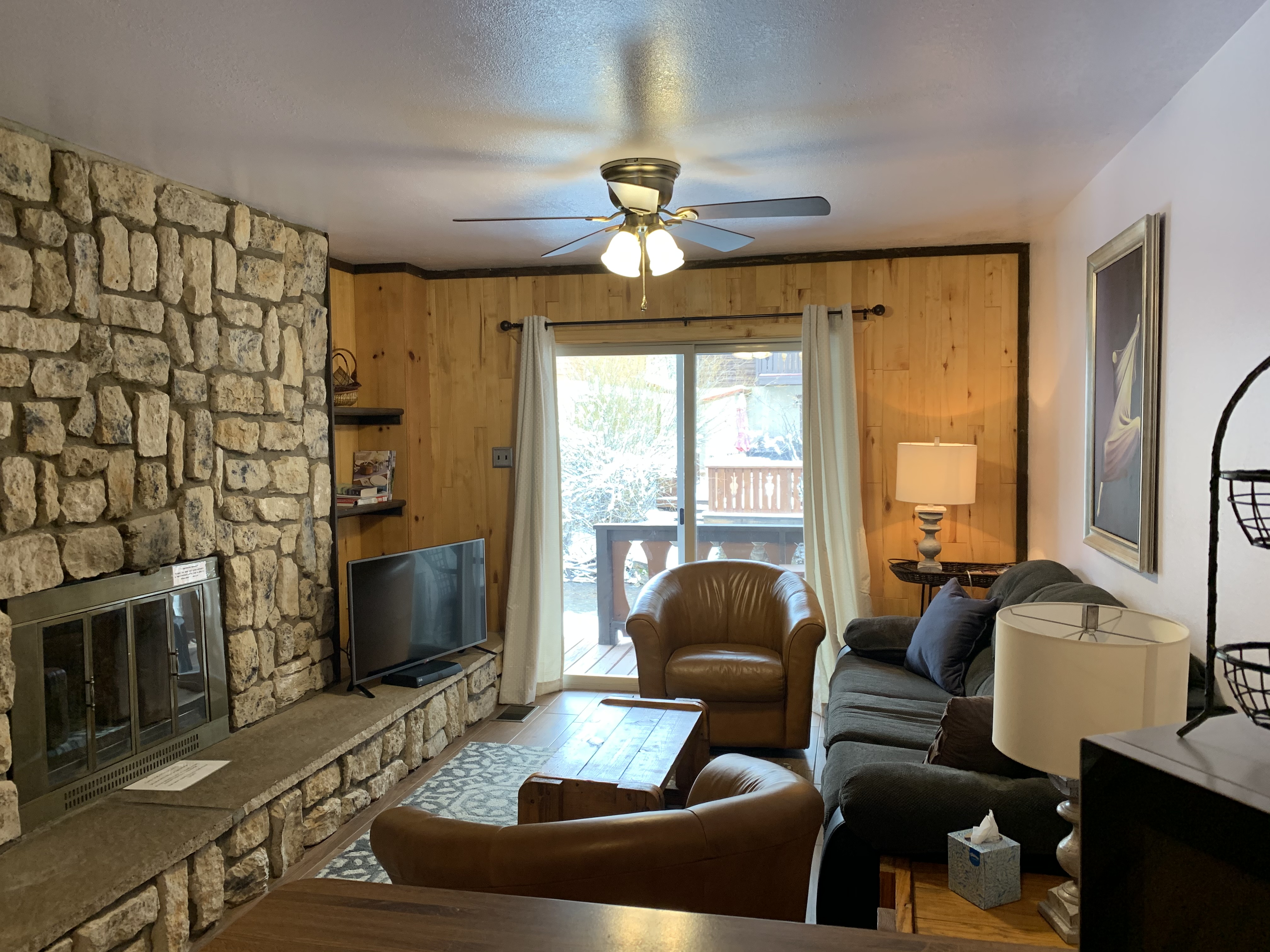Gas Fireplace And Charcoal Grill - Charming Deluxe Townhouse - Red River, NM