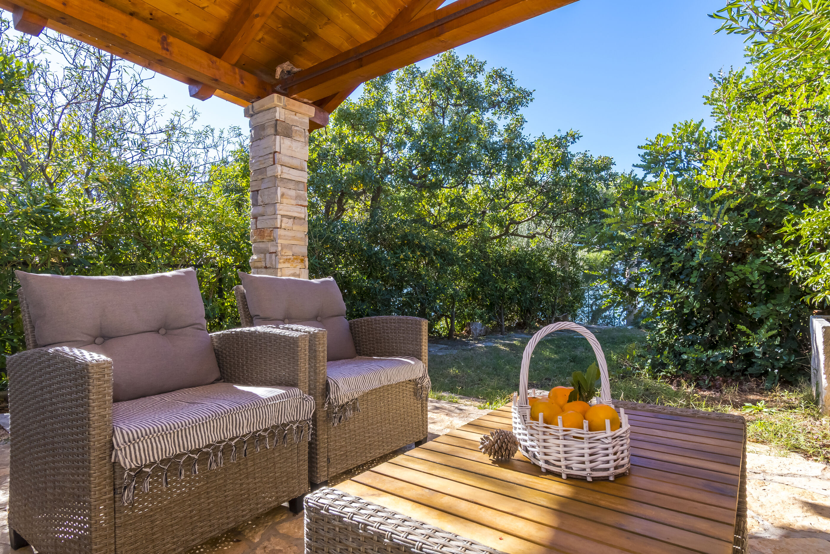 Vakantiehuis met omheinde tuin in Igrane (Kroatië) 2 honden zijn welkom