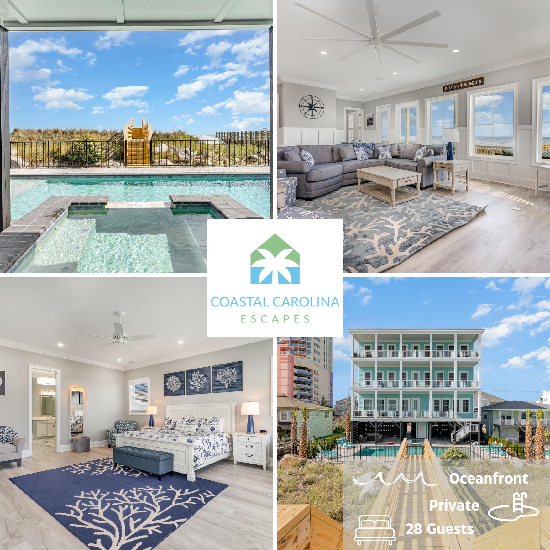 Oversized Saltwater Pool And Hot Tub - Exquisite Coastal Sanctuary - North Myrtle Beach, SC